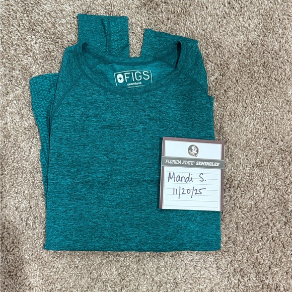 Figs Tops - Figs Caribbean blue Long Sleeve Top - salta